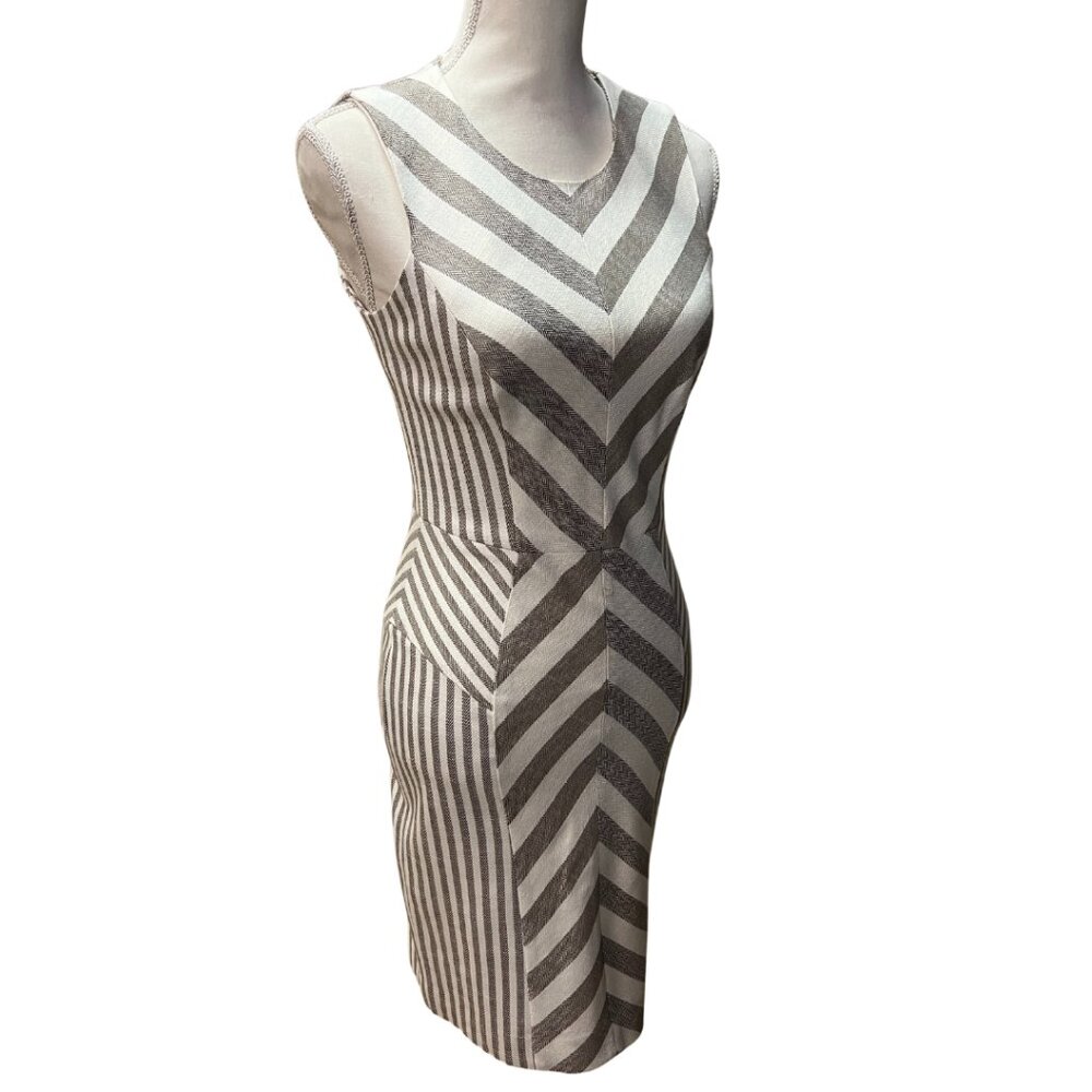 Milly Of New York | V-Neck Sleeveless A-Line Striped Dress
